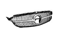 Mercedes C-class W205 2014-2021 Przedni Grill Diamond Silver (do Avantgarde/AMG-Line/C43 AMG) 2014-2018, bez kamery zdjęcia 15