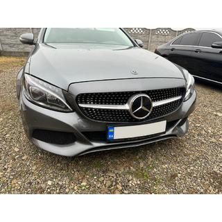 Przedni Grill Diamond Silver (do Avantgarde/AMG-Line/C43 AMG) Mercedes C-сlass W205 2014-2021 zdjęcia 2