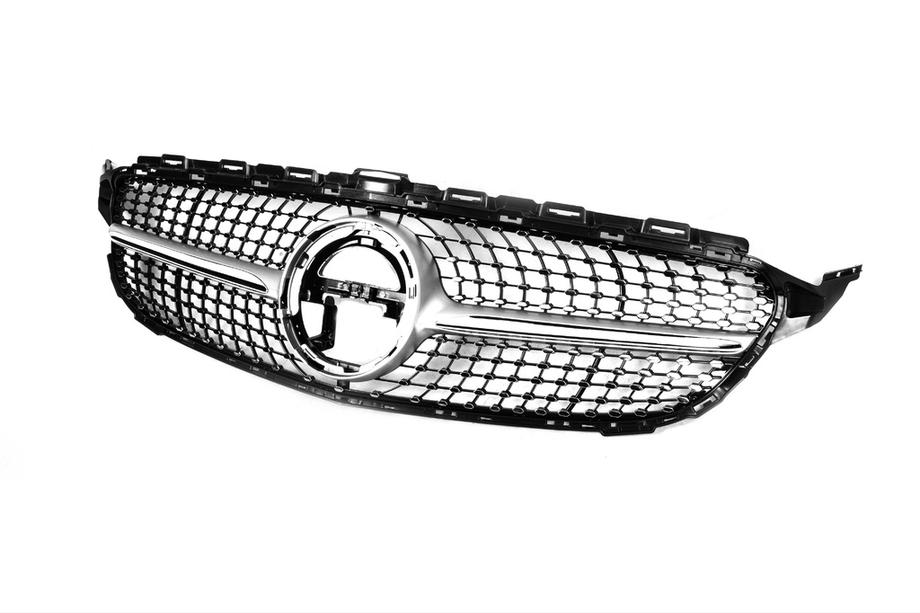 Mercedes C-class W205 2014-2021 Przedni Grill Diamond Silver (do Avantgarde/AMG-Line/C43 AMG) Zdjęcia 13