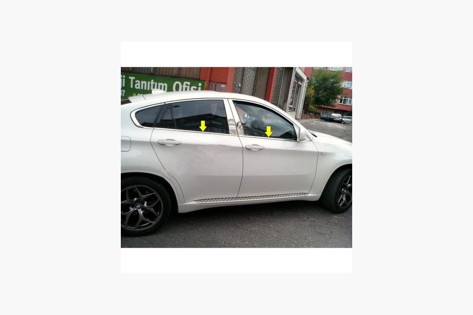 BMW X6 E71 2008–2014 Listwy dolne okien stal nierdzewna (4 szt.) Image