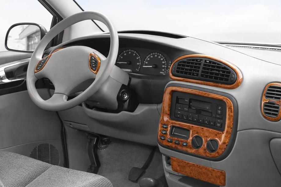 Chrysler Voyager 1996-2001 Nakładki na deskę rozdzielczą (Meric) Aluminium Image