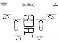 Hyundai Santa Fe 1 2000-2006 Nakładki na Deskę Rozdzielczą Carbon zdjęcia 3