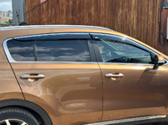 Kia Sportage 2015-2021 Deflektory Okien z Chromowaną Listwą (4 szt, Niken) zdjęcia 11