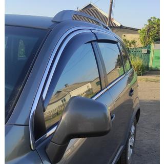 Deflektory szyb z listwą chromowaną (4 szt, Niken) Chevrolet Captiva 2006-2019 zdjęcia 4
