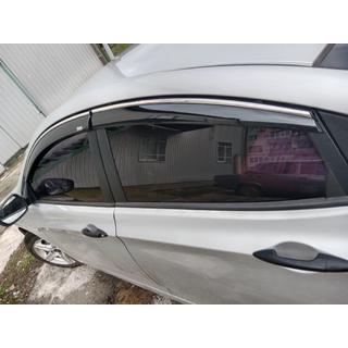 Deflektory szyb z chromowaną listwą SD (4 szt, Niken) Hyundai Accent 2011-2017 zdjęcia 3