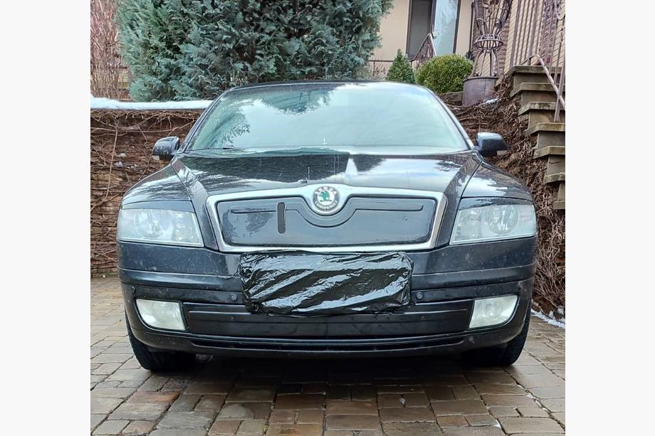 Skoda Octavia II A5 2006-2010 Zimowa osłona na kratkę (dolna) Image
