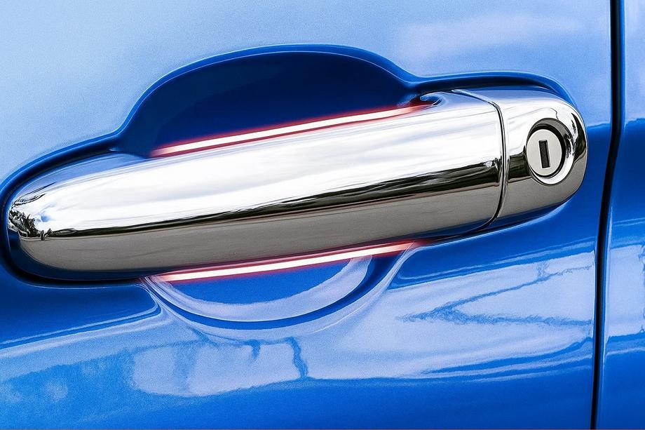BMW 5 Series E60/E61 2003-2010 Chromowane Nakładki na Klamek Drzwi (4 szt, Stal Nierdzewna) Image