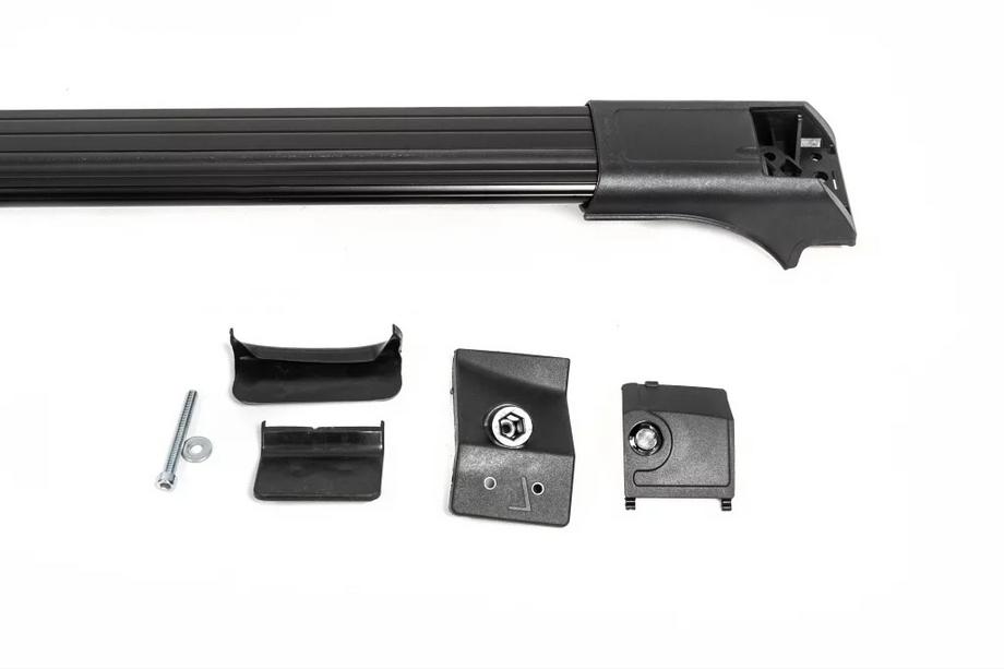 Toyota Land Cruiser Prado 120 2002-2009 Belki dachowe na relingi bez zamka Flybar V1 (2 szt.) do 140 cm, czarny Zdjęcia 9