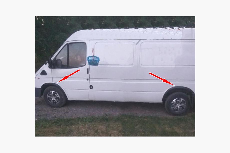 Ford Transit 1991-2000 Nakładki na nadkola (4 szt, czarne) Image
