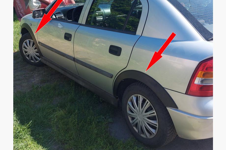 Opel Astra G classic 1998-2012 Nakładki na nadkola (SD/HB) (4 szt, czarne) Image