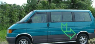 Volkswagen T4 Caravelle/Multivan 1990–2003 Nakładki na nadkola (4 szt, stal nierdzewna) zdjęcia 5