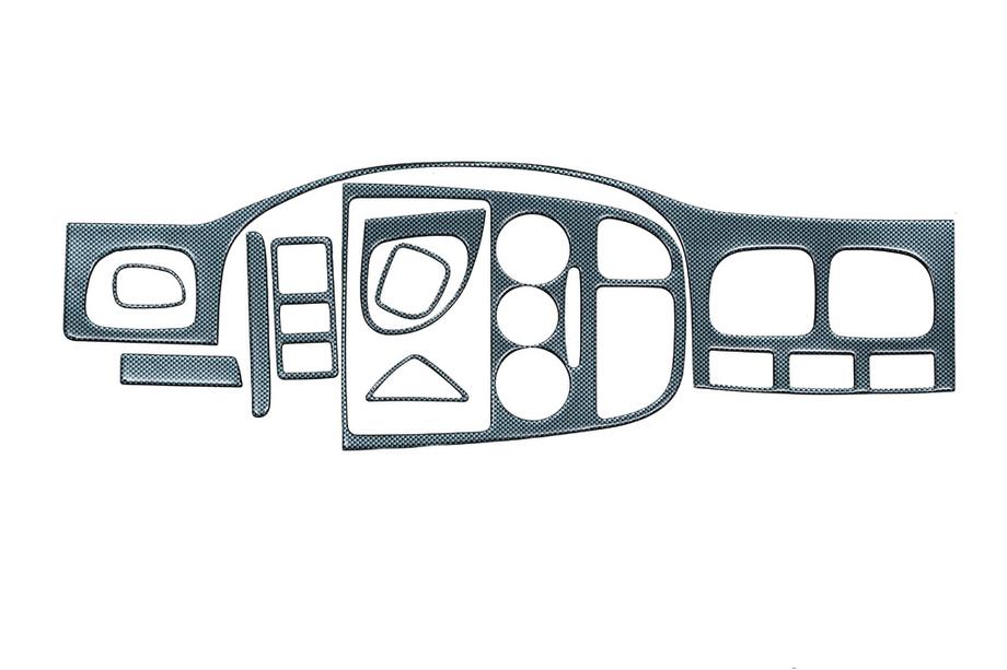 Kia Rio 2000-2005 Nakładki na deskę rozdzielczą (2000-2002) Aluminium Image
