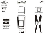 Kia Sorento I BL 2002-2009 Nakładki na deskę rozdzielczą Wersja 1 (2003-2007) Aluminium zdjęcia 4