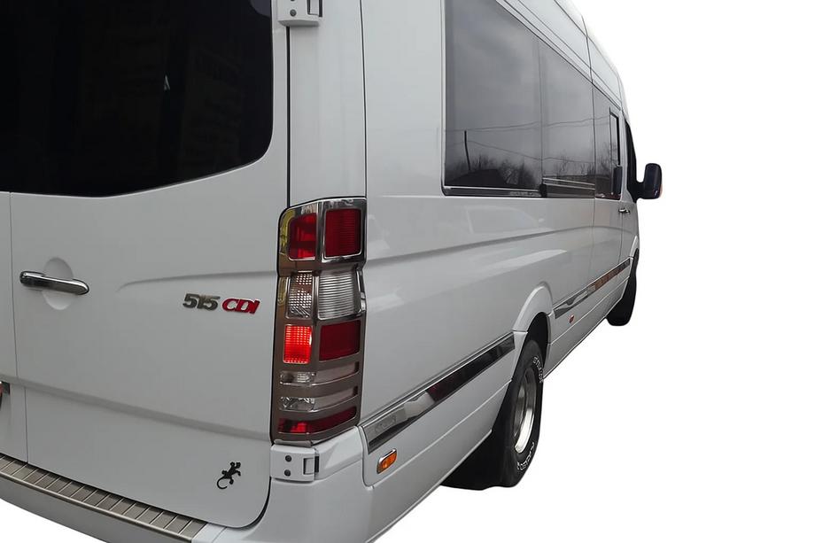 Mercedes Sprinter W906 2006–2018 Chromowane Nakładki na Tylne Lampy (2 szt, Stal Nierdzewna) Image