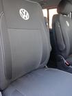 Volkswagen T5 Caravelle 2004-2010 Pokrowce Samochodowe (Skóra Ekologiczna i Tkanina, Premium) Kompletny zestaw wnętrza i przednie fotele (1+1) zdjęcia 11