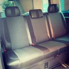 Volkswagen T5 Caravelle 2004-2010 Pokrowce Samochodowe (Skóra Ekologiczna i Tkanina, Premium) Kompletny zestaw wnętrza i przednie fotele (1+1) zdjęcia 5