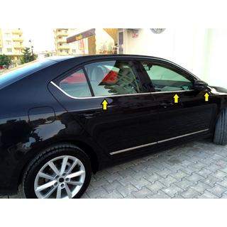 Listwy Ozdobne na Okna (6 szt, Stal Nierdzewna) Skoda Octavia III A7 2013-2019 zdjęcia 3