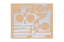 Renault Kangoo 1998-2008 Nakładki na deskę rozdzielczą (Meric) Aluminium zdjęcia 4