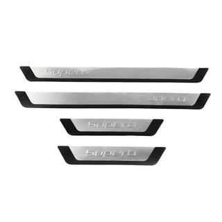 Nakładki progowe OmsaLine (4 szt, stal nierdzewna) Skoda Superb 2009-2015 zdjęcia 2