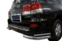 Lexus LX570/450d 2008-2022 Podwójne tylne narożniki (stal nierdzewna) zdjęcia 1