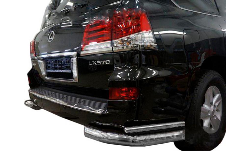Lexus LX570/450d 2008-2022 Podwójne tylne narożniki (stal nierdzewna) Image