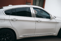 BMW X6 E71 2008–2014 Kompletne listwy ozdobne szyb stal nierdzewna (10 szt.) zdjęcia 1