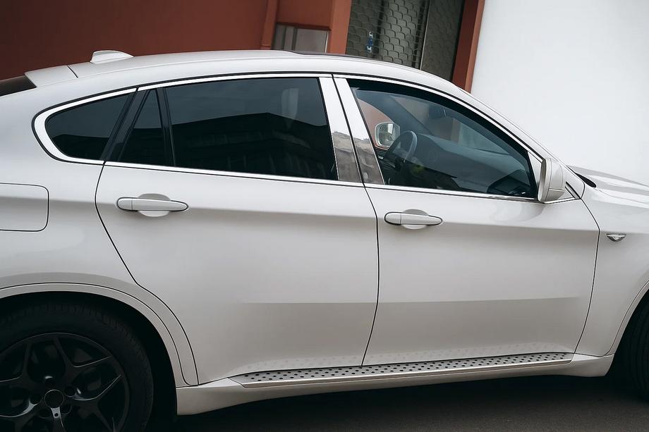 BMW X6 E71 2008–2014 Kompletne listwy ozdobne szyb stal nierdzewna (10 szt.) Image