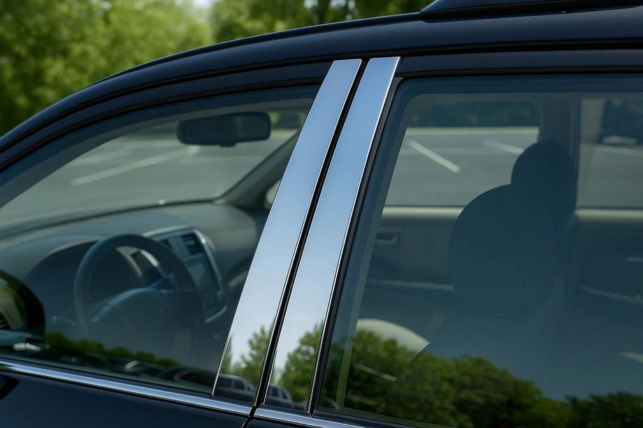 BMW X3 E83 2003-2010 Nakładki na słupki drzwi ze stali nierdzewnej Image