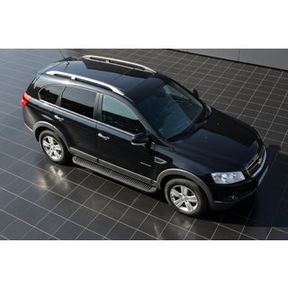Progi Boczné Tayga Black (2 szt., Aluminium) Chevrolet Captiva 2006-2019 zdjęcia 1