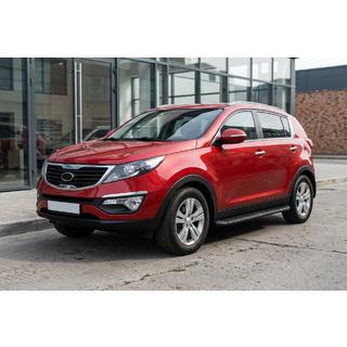 Progi Boczné Tayga Black (2 szt., Aluminium) Kia Sportage 2010-2015 zdjęcia 1