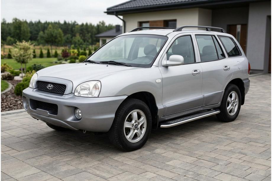 Hyundai Santa Fe 1 2000-2006 Progi Boczne Maydos V2 (2 szt., Aluminium i Stal Nierdzewna) Image