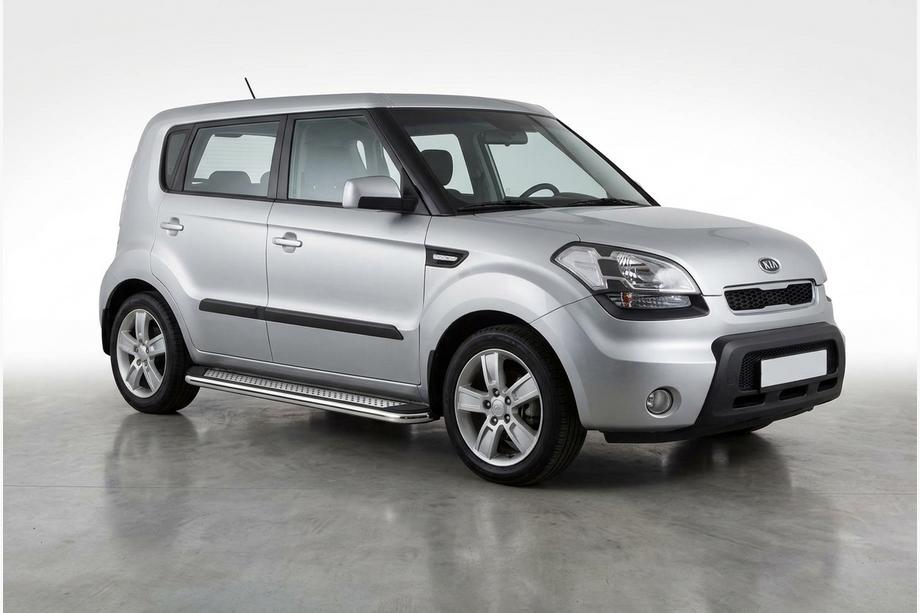 Kia Soul I 2008-2013 Progi Boczne Maydos V2 (2 szt., Aluminium i Stal Nierdzewna) Image