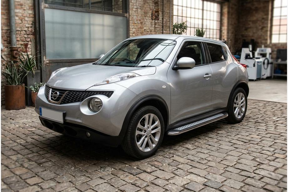 Nissan Juke 2010-2019 Progi Boczne Maydos V2 (2 szt., Aluminium i Stal Nierdzewna) Image