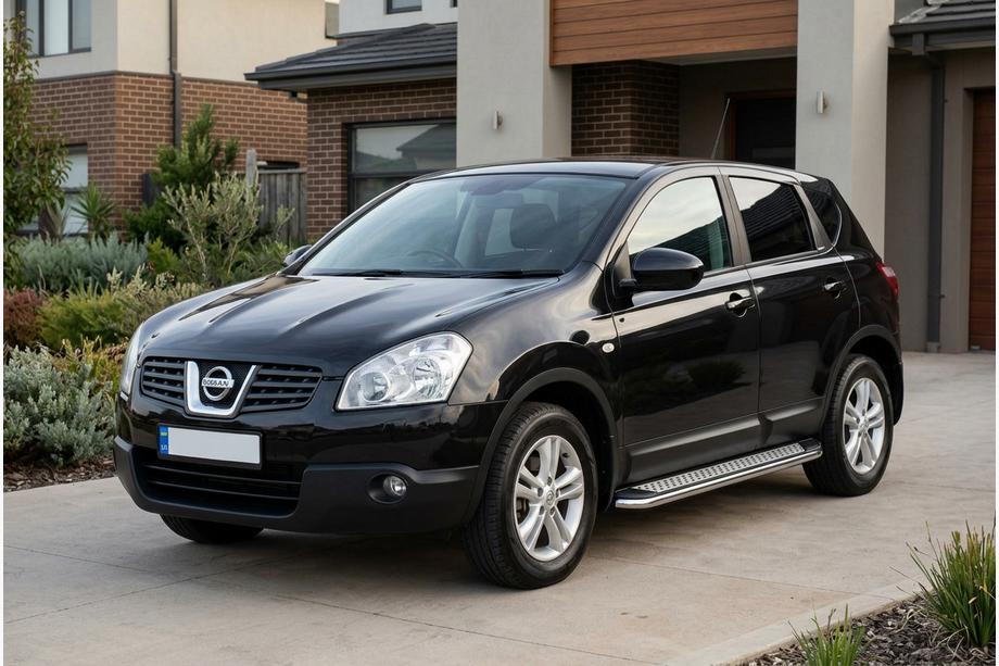 Nissan Qashqai 2007-2010 Progi Boczne Maydos V2 (2 szt., Aluminium i Stal Nierdzewna) Image
