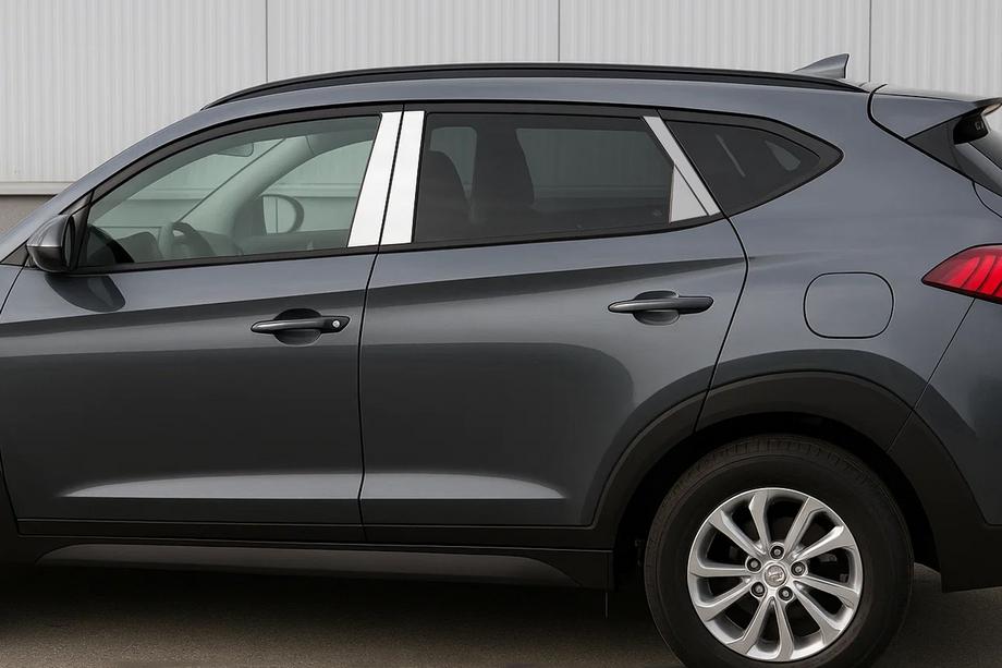 Hyundai Tucson TL 2016-2021 Nakładki na słupki ze stali nierdzewnej Image