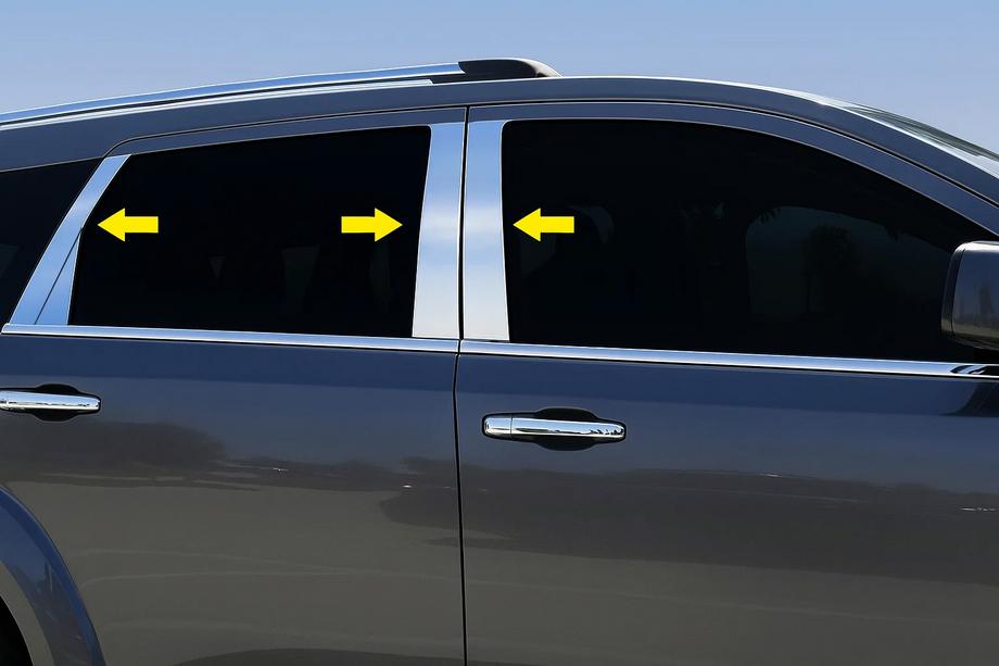 Dodge Journey 2008-2020 Listwy Słupków Drzwi ze Stali Nierdzewnej Image