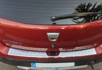 Renault Sandero 2007-2013 Nakładka na tylny zderzak Carmos V1 Stal Nierdzewna zdjęcia 1