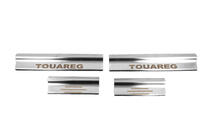 Volkswagen Touareg 2002–2010 Nakładki na progi wewnętrzne stal nierdzewna Carmos (4 szt.) zdjęcia 2