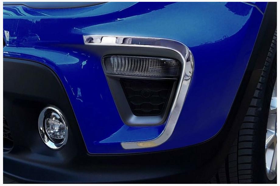 Jeep Renegade 2014- Chromowane Nakladki na Swiatla Przeciwmgielne 2019+ (2 szt Stal Nierdzewna) Image