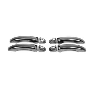 Nakładki na Klamek Czarny Chrom (4 szt, Stal Nierdzewna) Volkswagen Amarok 2010-2022 zdjęcia 1