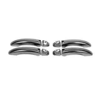 Nakładki na Klamek Czarny Chrom (4 szt, Stal Nierdzewna) Volkswagen Amarok 2010-2022 zdjęcia 1