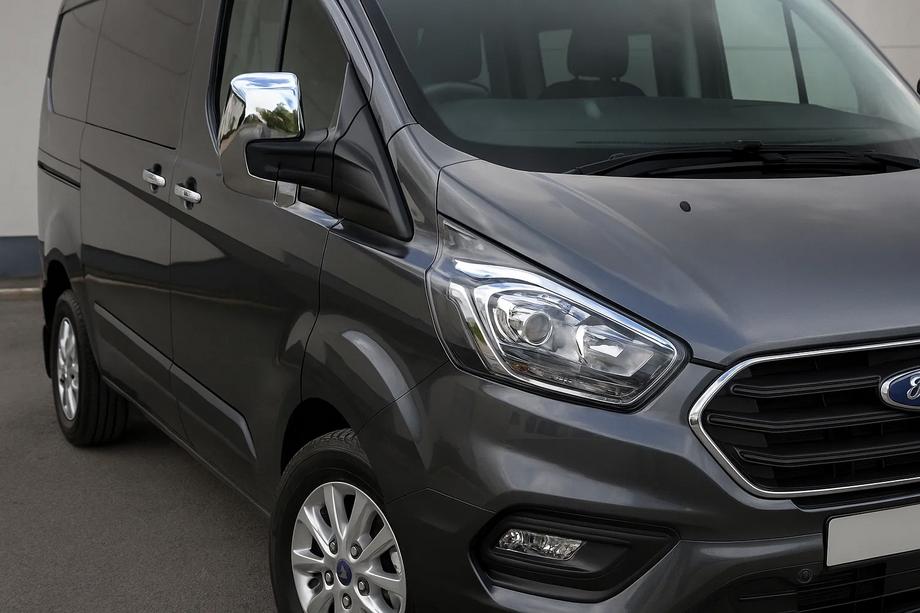 Ford Custom 2013-2022 Nakładki na Lusterka Szary Mat (2 szt., Plastik) Image