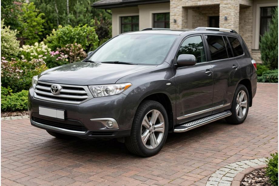 Toyota Highlander 2008-2013 Progi Boczne Maydos V2 (2 szt., Aluminium i Stal Nierdzewna) Image