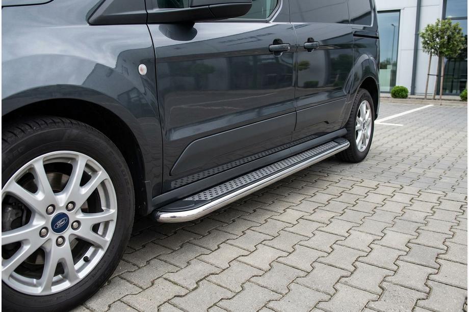 Ford Connect 2010-2013 Progi Boczne Maydos V2 (2 szt., Aluminium i Stal Nierdzewna) Baza Standardowa Image