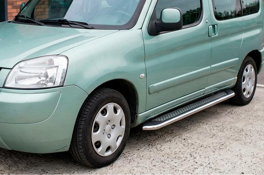 Peugeot Partner 1996-2008 Progi Boczne Maydos V2 (2 szt., Aluminium i Stal Nierdzewna) Image