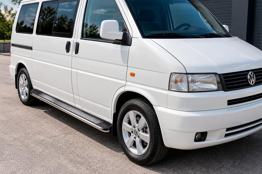Volkswagen T4 Transporter 1990-2003 Progi Boczne Maydos V2 (2 szt., Aluminium i Stal Nierdzewna) Image