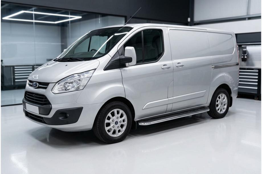 Ford Custom 2013-2022 Progi Boczne Maydos V1 (2 szt., Aluminium i Stal Nierdzewna) Image