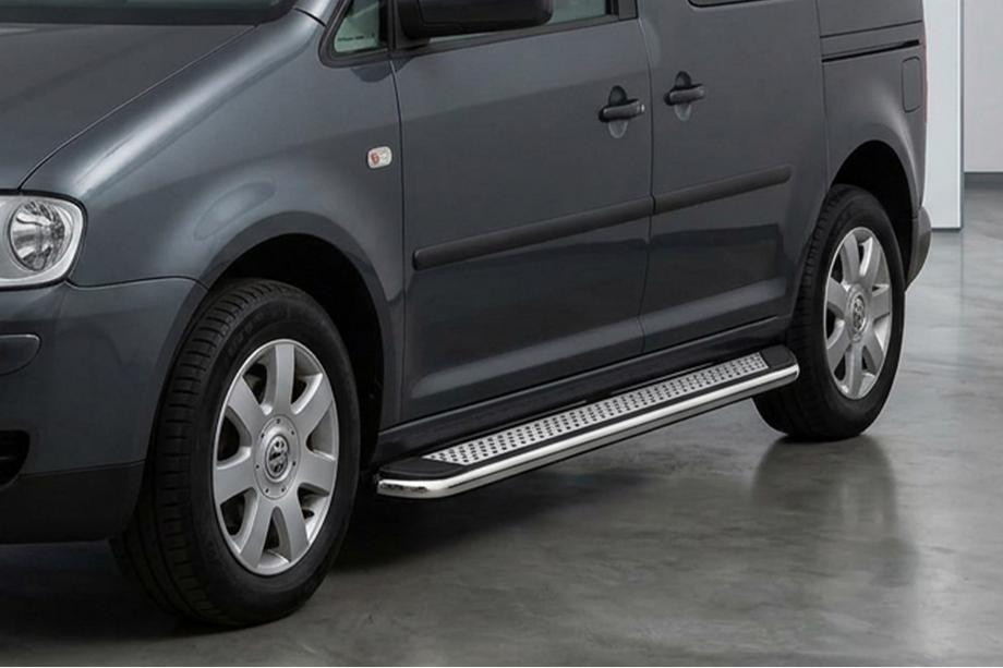 Volkswagen Caddy 2010-2015 Progi Boczne Maydos V2 (2 szt., Aluminium i Stal Nierdzewna) Image