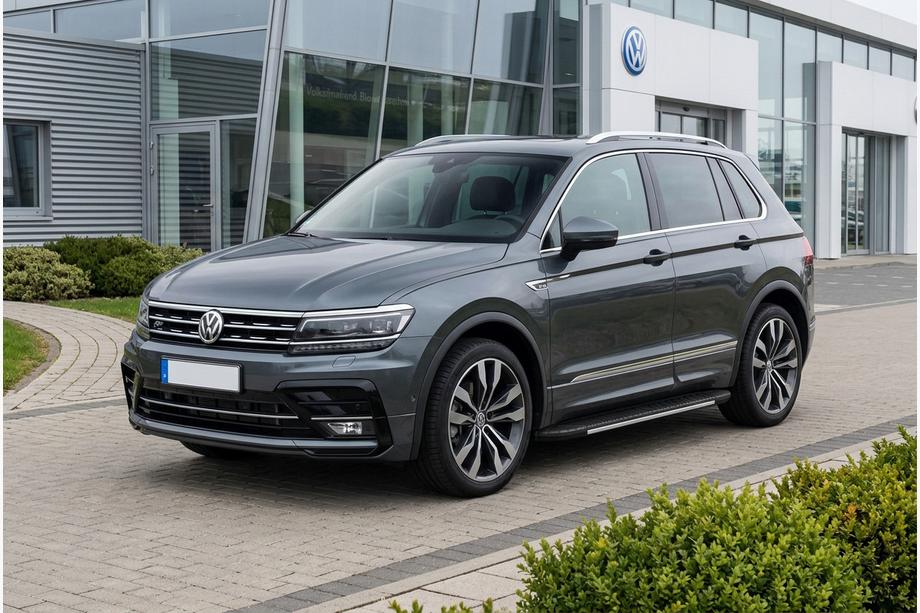 Volkswagen Tiguan 2016-2023 Progi Boczné Bosphore Grey (2 szt., Aluminium) Zdjęcia 1