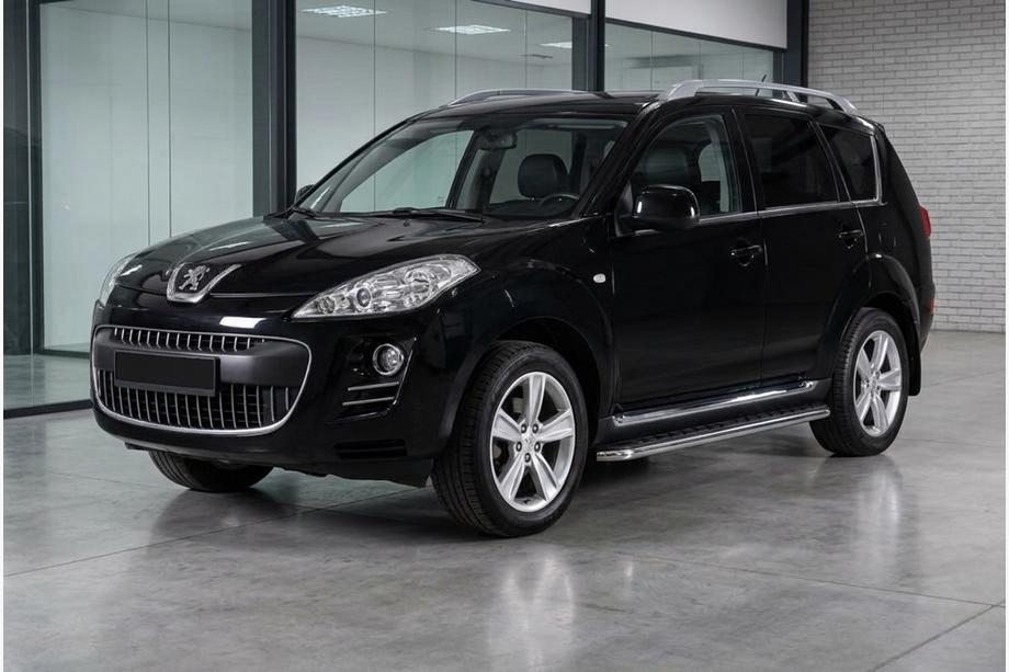 Peugeot 4007 2007-2013 Progi Boczne Maydos V1 (2 szt., Aluminium i Stal Nierdzewna) Image